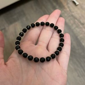 sterling silver onyx bracelet